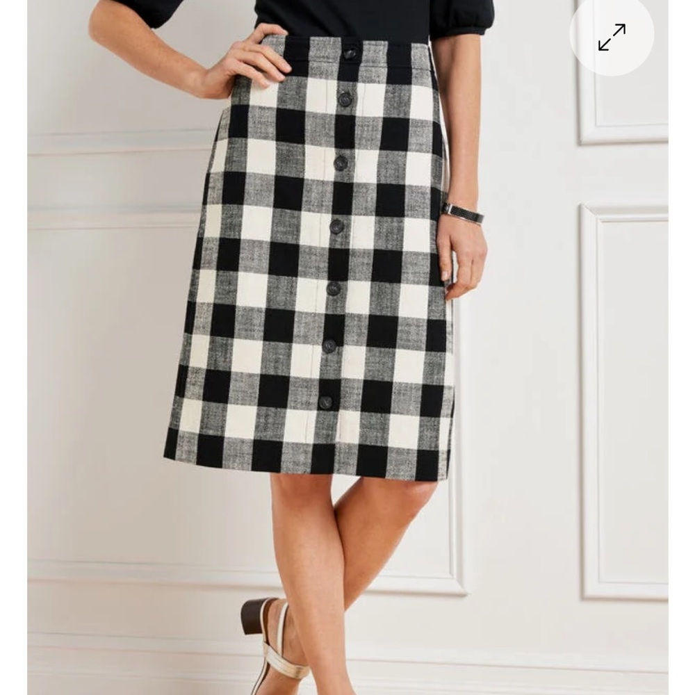 NWT Talbots gingham skirt, size 8 - Picture 2 of 5